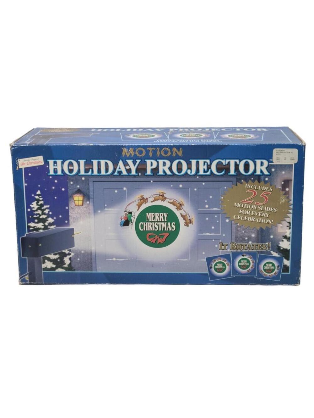 New Mr. Christmas Motion Holiday Projector Complete With Motion + 25 Slides